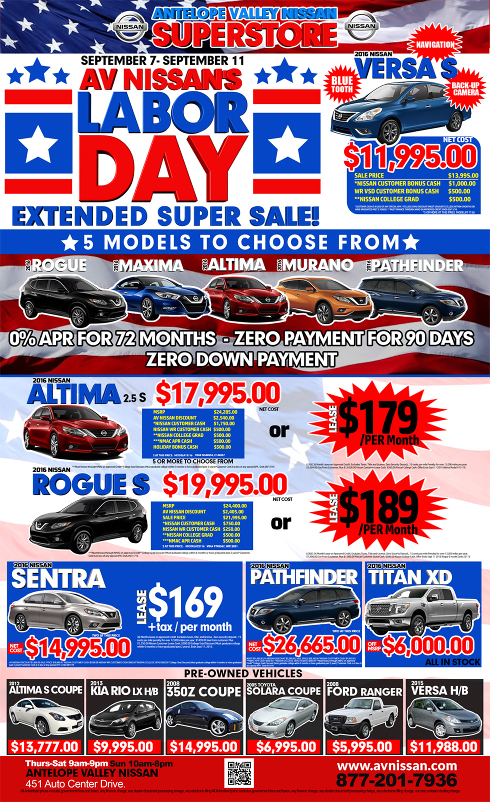 AV Nissan’s Labor Day Super Sale Extended to